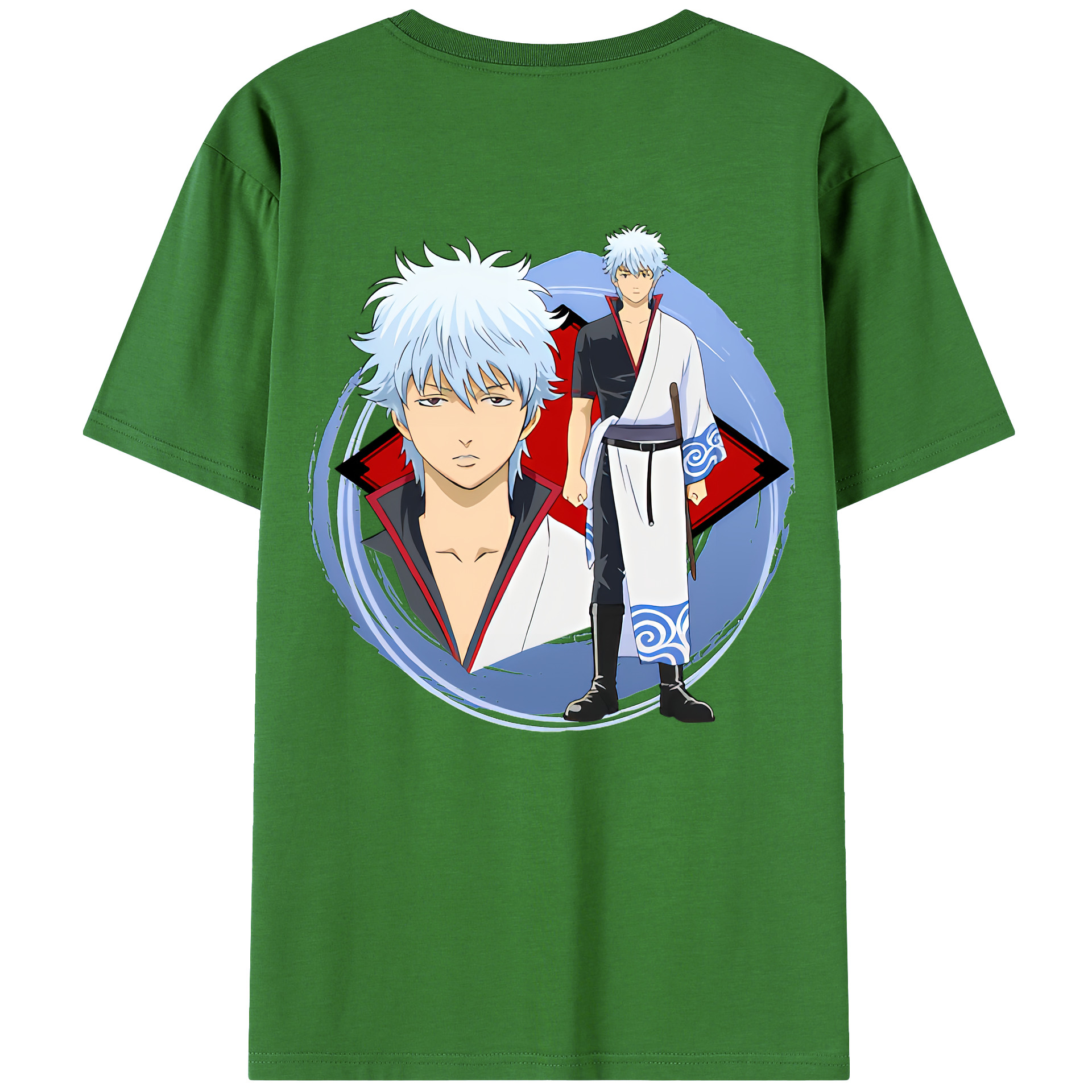 （画像用） ぎんたま 坂田銀時（さかたぎんとき） 神楽 志村新八（しむら しんぱち） GINTAMA Sakata Gintoki Kagura Shimura Shinpachi レディース半袖Tシャツ(バックプリント)